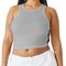 BELLA + CANVAS Women's Micro Rib Racer Tank Top, Sleeveless Crewneck Fitted Stretch Tank